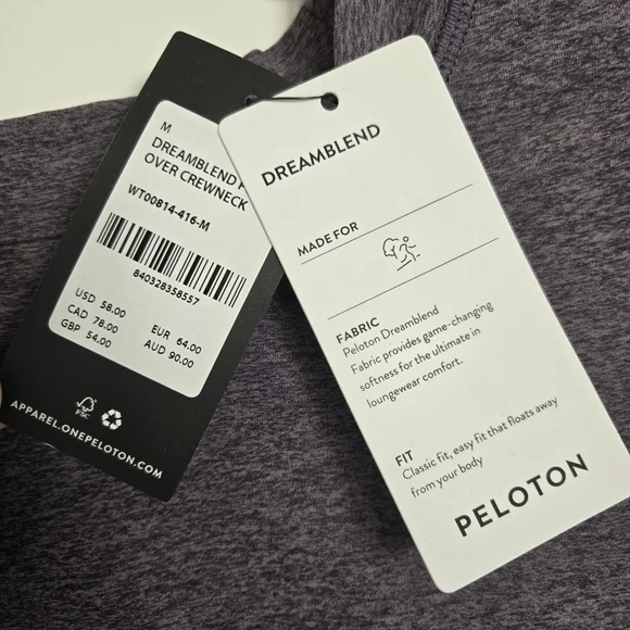 NWT Peloton Women's Dreamblend Crewneck Pullover, Size Medium, Purple - Picture 6 of 9